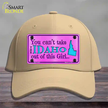 Idaho Girl Novelty License Plate Hat Cotton / Khaki