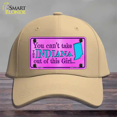 Indiana Girl Novelty License Plate Hat Cotton / Khaki