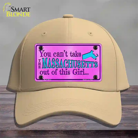 Massachusetts Girl Novelty License Plate Hat Cotton / Khaki