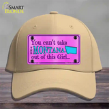 Montana Girl Novelty License Plate Hat Cotton / Khaki