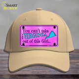 Virginia Girl Novelty License Plate Hat Cotton / Khaki