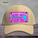 Wisconsin Girl Novelty License Plate Hat Cotton / Khaki