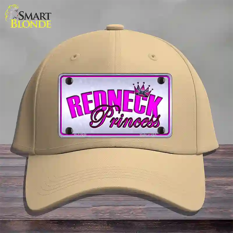 Princess Redneck Novelty License Plate Hat Cotton / Khaki