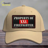 Property Of Firefighter Novelty License Plate Hat Cotton / Khaki