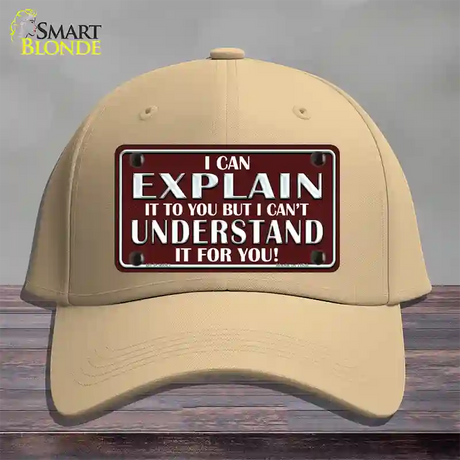 I Can Explain Novelty License Plate Hat Cotton / Khaki