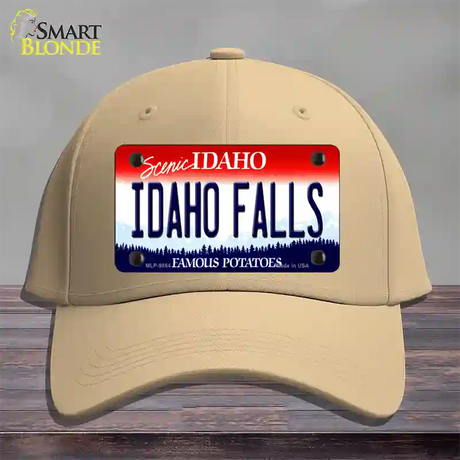 Idaho Falls Idaho Novelty License Plate Hat Cotton / Khaki