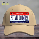 Potato Country Idaho Novelty License Plate Hat Cotton / Khaki