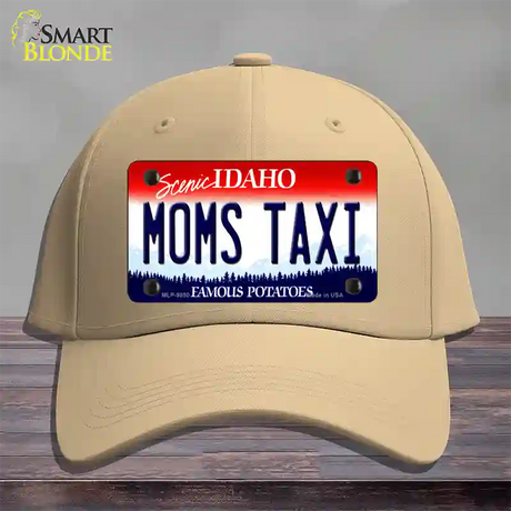 Moms Taxi Idaho Novelty License Plate Hat Cotton / Khaki