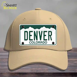 Denver Colorado Novelty License Plate Hat Cotton / Khaki