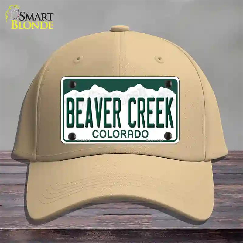 Beaver Creek Colorado Novelty License Plate Hat Cotton / Khaki