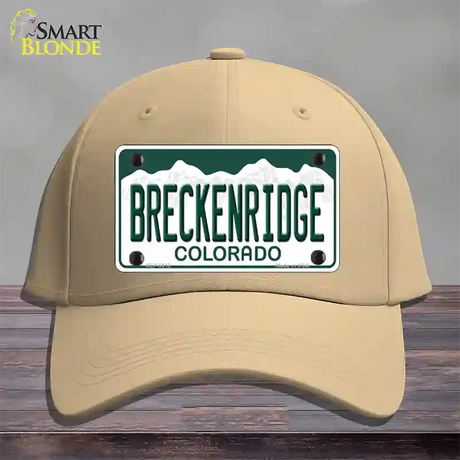 Breckenridge Colorado Novelty License Plate Hat Cotton / Khaki