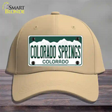 Colorado Springs Colorado Novelty License Plate Hat Cotton / Khaki