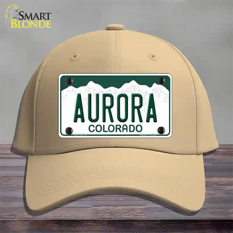 Aurora Colorado Novelty License Plate Hat Cotton / Khaki