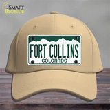 Fort Collins Colorado Novelty License Plate Hat Cotton / Khaki