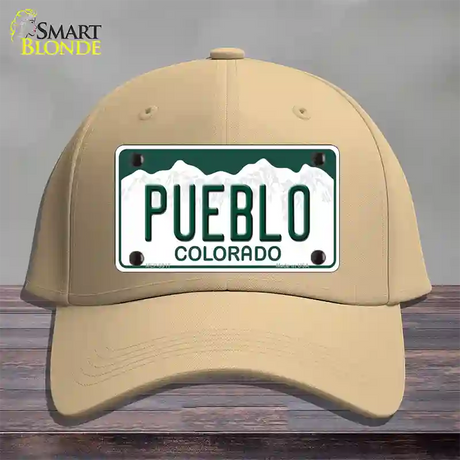 Pueblo Colorado Novelty License Plate Hat Cotton / Khaki