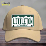 Littleton Colorado Novelty License Plate Hat Cotton / Khaki