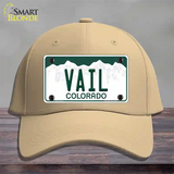 Vail Colorado Novelty License Plate Hat Cotton / Khaki