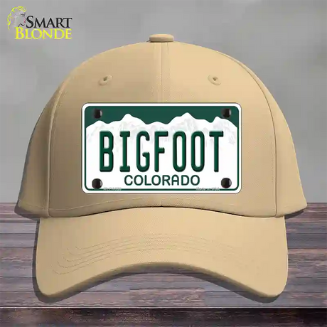 Bigfoot Colorado Novelty License Plate Hat Cotton / Khaki