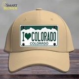 I Love Colorado Novelty License Plate Hat Cotton / Khaki