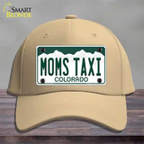 Moms Taxi Colorado Novelty License Plate Hat Cotton / Khaki