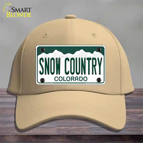 Snow Country Colorado Novelty License Plate Hat Cotton / Khaki