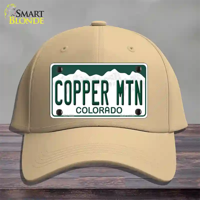 Copper Mountain Colorado Novelty License Plate Hat Cotton / Khaki