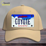 Coyote South Dakota Novelty License Plate Hat Cotton / Khaki