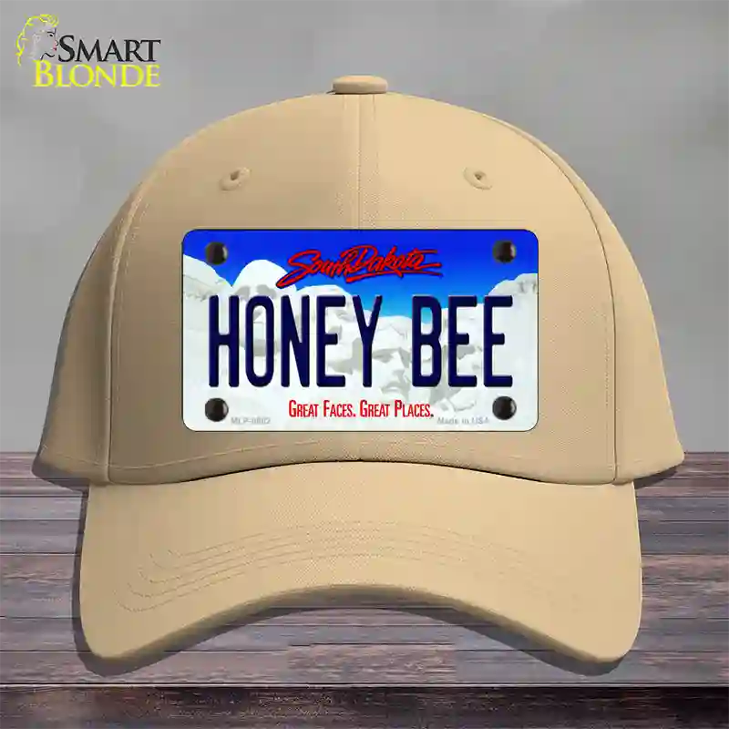 Honey Bee South Dakota Novelty License Plate Hat Cotton / Khaki