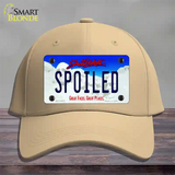 Spoiled South Dakota Novelty License Plate Hat Cotton / Khaki