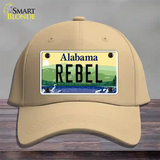 Rebel Alabama Novelty License Plate Hat Cotton / Khaki