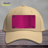 Pink Metallic Solid Novelty License Plate Hat Cotton / Khaki