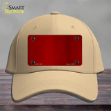 Red Metallic Solid Novelty License Plate Hat Cotton / Khaki