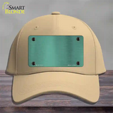 Teal Metallic Solid Novelty License Plate Hat Cotton / Khaki