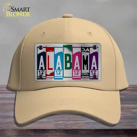 Alabama License Plate Art Novelty License Plate Hat Cotton / Khaki