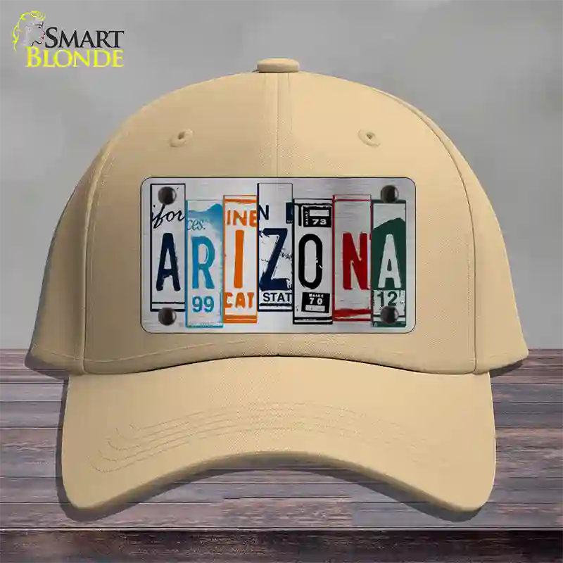 Arizona License Plate Art Novelty License Plate Hat Cotton / Khaki