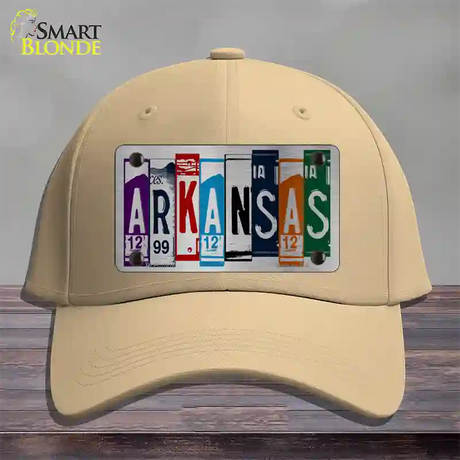 Arkansas License Plate Art Novelty License Plate Hat Cotton / Khaki