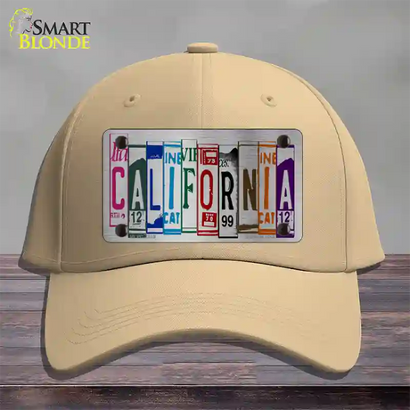 California License Plate Art Novelty License Plate Hat Cotton / Khaki