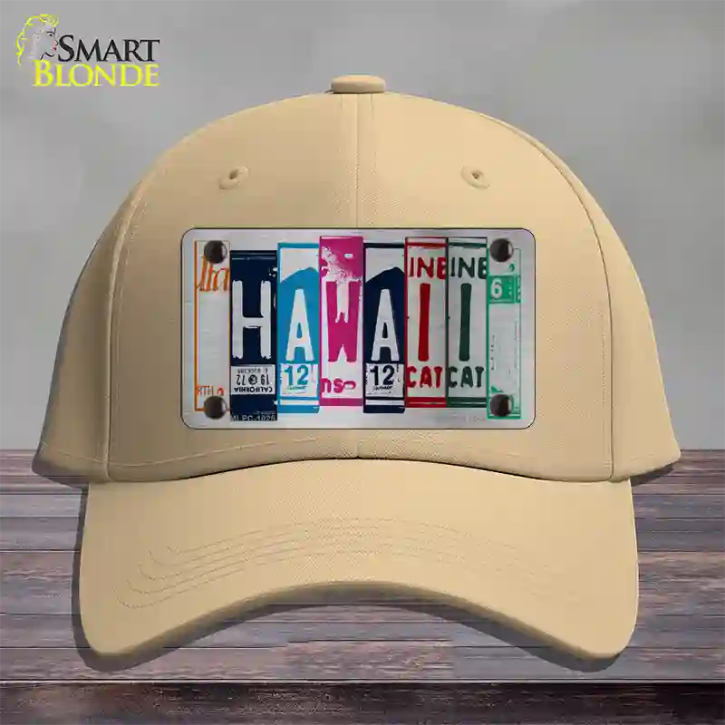 Hawaii License Plate Art Novelty License Plate Hat Cotton / Khaki