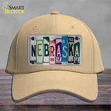 Nebraska License Plate Art Novelty License Plate Hat Cotton / Khaki