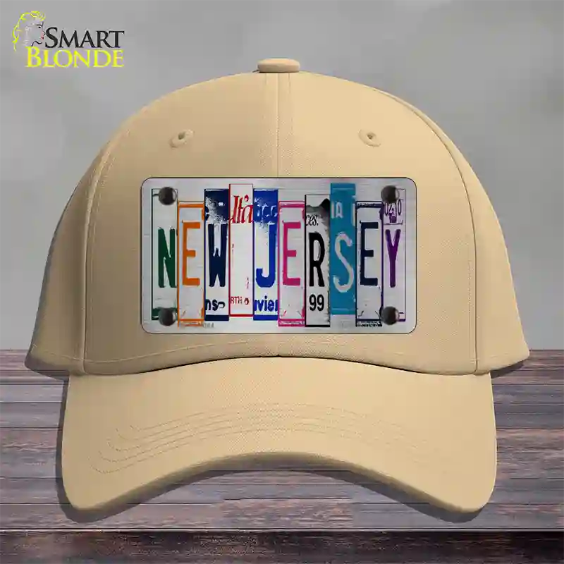 New Jersey License Plate Art Novelty License Plate Hat Cotton / Khaki