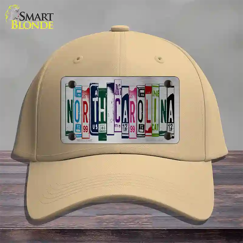 North Carolina License Plate Art Novelty License Plate Hat Cotton / Khaki