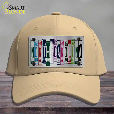 North Carolina License Plate Art Novelty License Plate Hat Cotton / Khaki