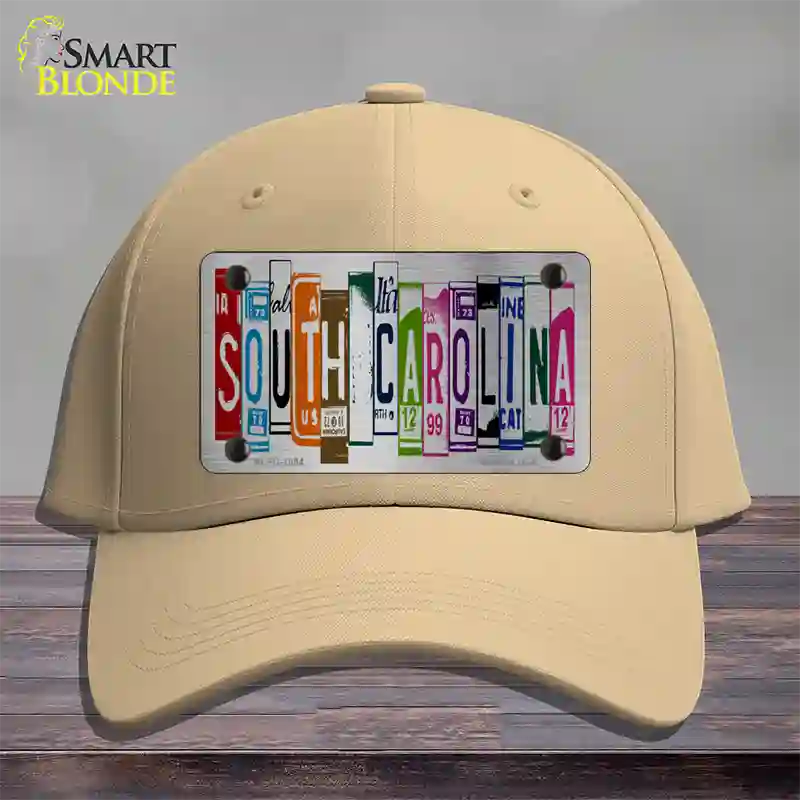 South Carolina License Plate Art Novelty License Plate Hat Cotton / Khaki