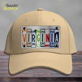 Virginia License Plate Art Novelty License Plate Hat Cotton / Khaki