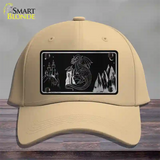 Wizards And Dragons Black Brushed Chrome Novelty License Plate Hat Cotton / Khaki