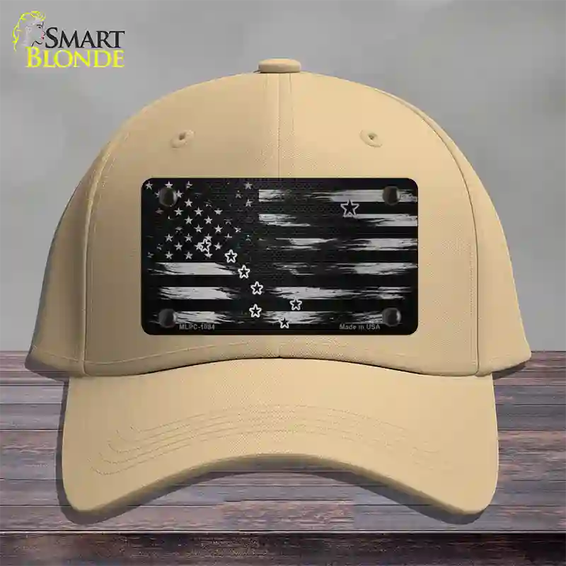 Alaska Carbon Fiber Novelty License Plate Hat Cotton / Khaki