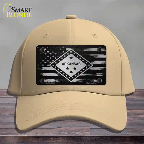 Arkansas Carbon Fiber Novelty License Plate Hat Cotton / Khaki