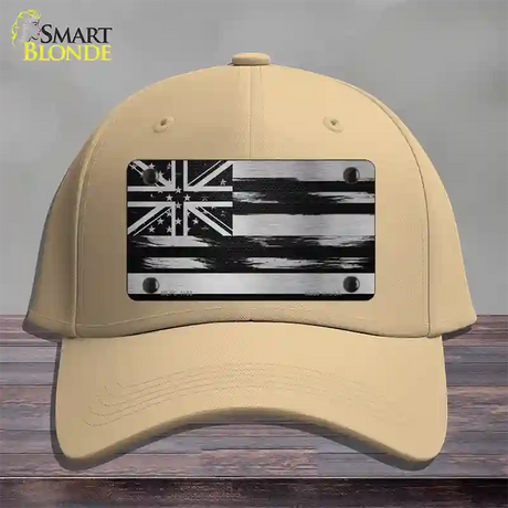 Hawaii Carbon Fiber Novelty License Plate Hat Cotton / Khaki