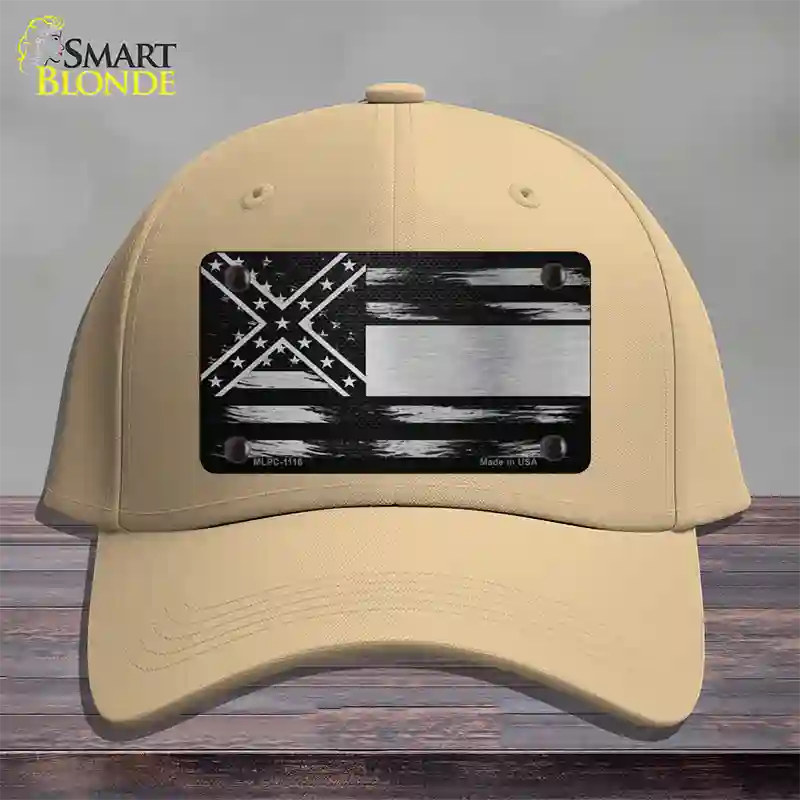 Mississippi Carbon Fiber Novelty License Plate Hat Cotton / Khaki