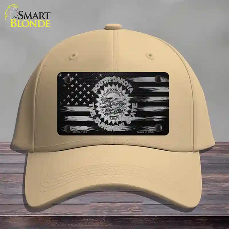 South Dakota Carbon Fiber Novelty License Plate Hat Cotton / Khaki